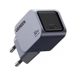 شارژر دیواری PD و فست تک پورت UGREEN مدل Nexode Pro X703-35006 30W -خاکستری (گارانتی 18 ماهه آسان پیشرو)