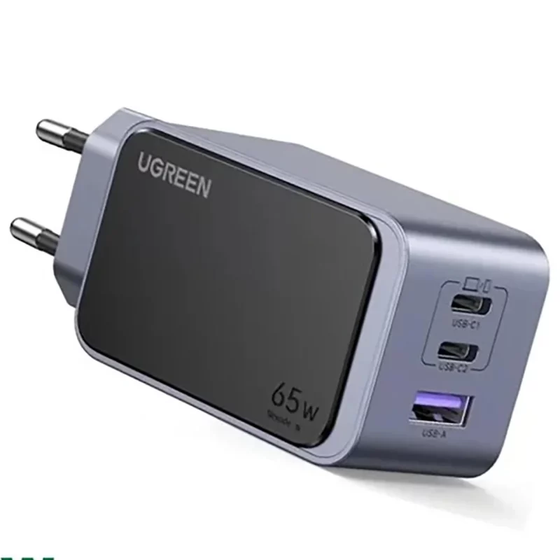 شارژر دیواری PD و فست سه پورت UGREEN مدل Nexode S X553-35042 65W -خاکستری (گارانتی 18 ماهه آسان پیشرو) - تصویر 2