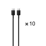 پک 10 عددی کابل شارژ 1 متری PD و فست SAMSUNG Type-C to Type-C 25W - مشکی - DST (گارانتی شش ماهه) - غیراصل