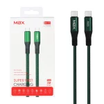 کابل شارژ فست Max Type-C To Type-C مدل M-15 65W - سبز - MMX