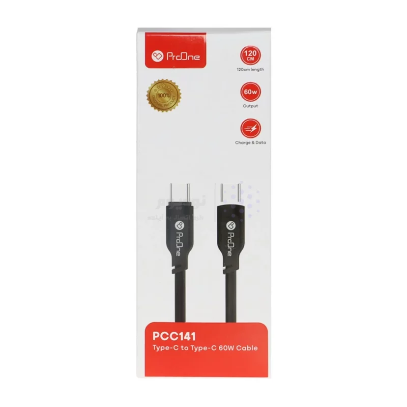 کابل شارژ فست ProOne Type-C To Type-C مدل PCC141 60W - سفید - تصویر 4