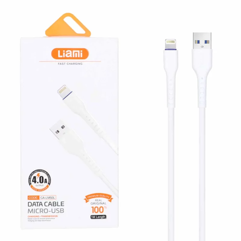 کابل شارژ فست آیفون Liami مدل CA-LM50L - سفید (گارانتی شش ماهه شرکتی) - تصویر 2