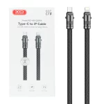 کابل شارژ و دیتا فست پاوربانک 30سانتی متری XO Type-C to Lightning مدل XO-NB-Q289A 27W - مشکی