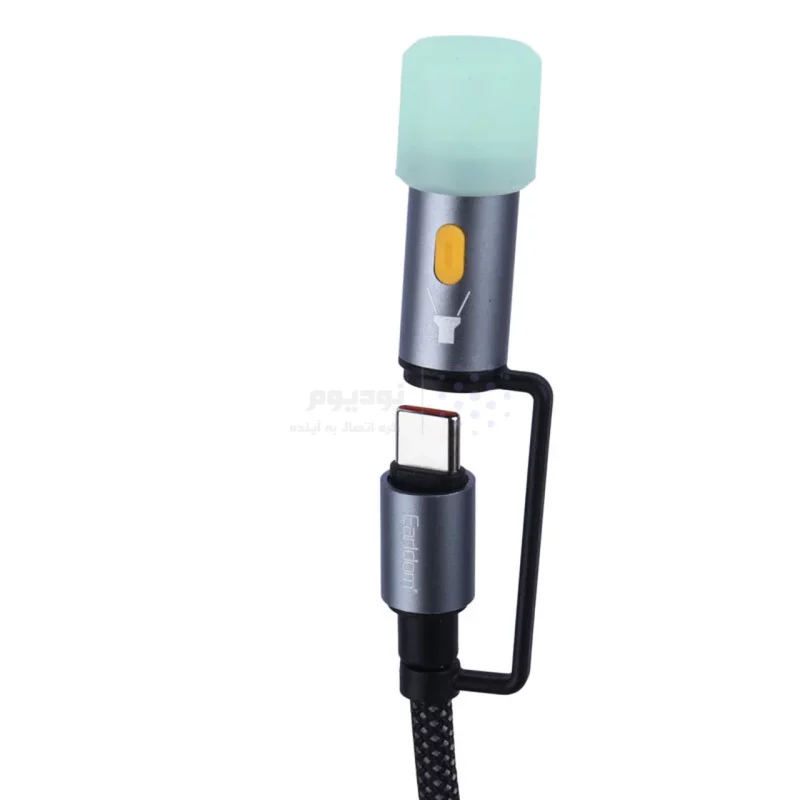 کابل شارژ چند کاره 1.2 متری PD و فست Earldom مدل EC-IC03 60W - مشکی - تصویر 3