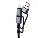 کابل شارژ چند کاره 1.2 متری PD و فست Earldom مدل EC-IC03 60W - مشکی - تصویر 4