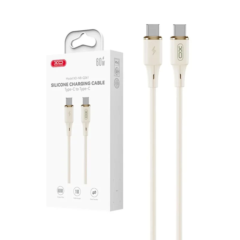 کابل شارژ PD و فست XO Type-C To Type-C مدل XO-NB-Q261 60W - سفید - تصویر 2