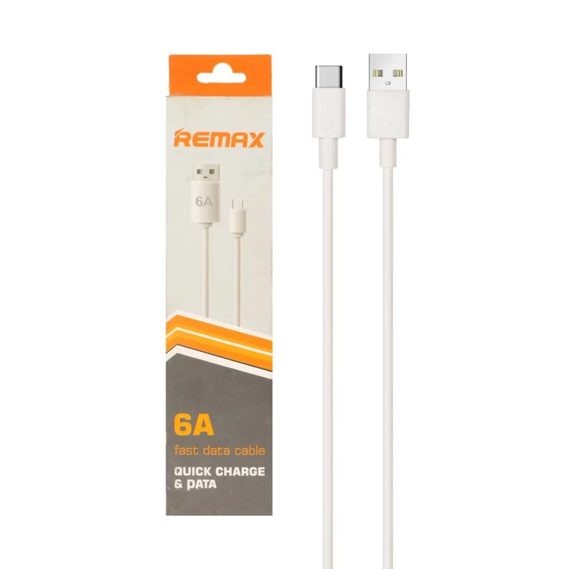 کابل شارژ فست Remax Type-C 6A - سفید - MMS - تصویر 2