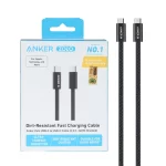 کابل شارژ فست 1.8 متری ANKER Type-C to Type-C مدل A8060H12 240W - مشکی (گارانتی 18ماهه حافظه طلایی ایستا)