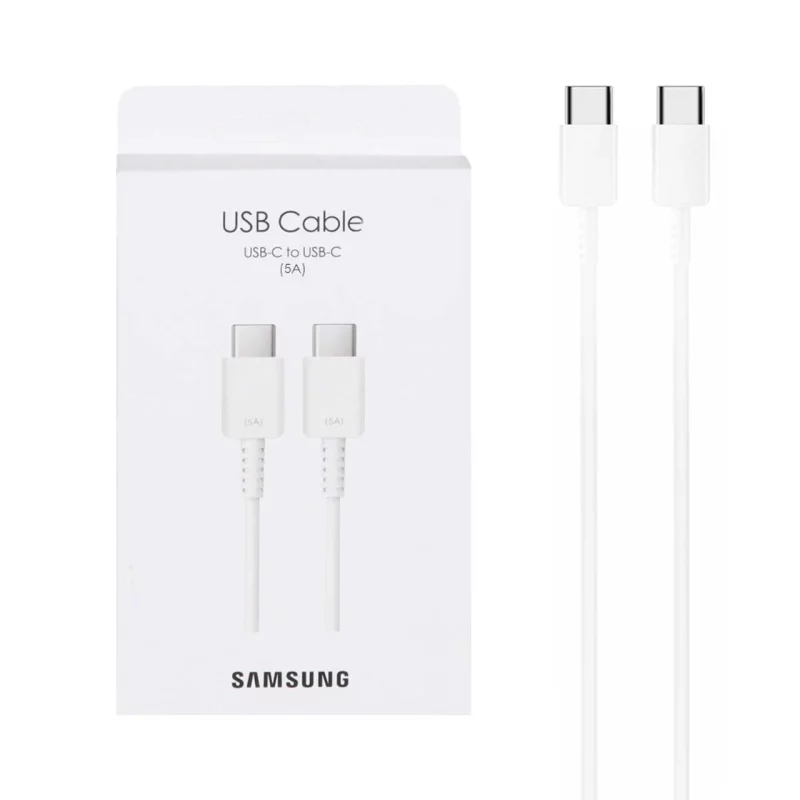 کابل شارژ Samsung Type-C to Type-C مدل S22 5A - سفید (پک دار) - تصویر 2