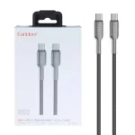 کابل شارژ PD و فست Earldom Type-C To Type-C مدل EC-205C-C 60W - مشکی