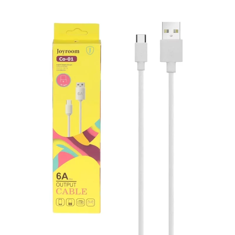 کابل شارژ فست Joyroom Type-C مدل CO-01 - سفید - تصویر 2