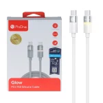 کابل شارژ فست 1.2 متری ProOne Type-C To Type-C مدل Glow PCC158 60W - سفید