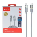 کابل شارژ فست 1.2 متری ProOne Type-C To Type-C مدل Glow PCC158 60W - خاکستری