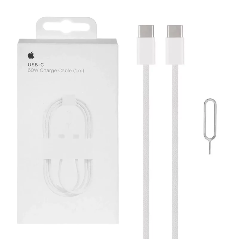 کابل شارژ فست Apple Type-C To Type-C مدل MQKJ3ZM/A A2795 60W - سفید (گارانتی پارتیان پایا) - تصویر 2