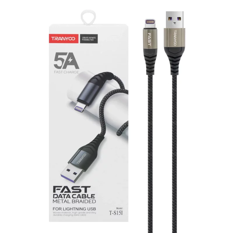 کابل شارژ فست آیفون TRANYOO مدل T-S15I - مشکی - تصویر 2