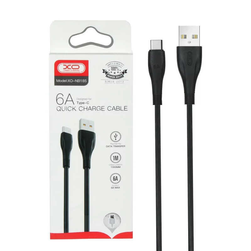 کابل شارژ فست XO Type-C مدل XO-NB185 - مشکی - تصویر 2