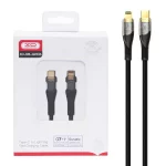 کابل شارژ فست XO Type-C to Lightning مدل NB-Q223A - مشکی