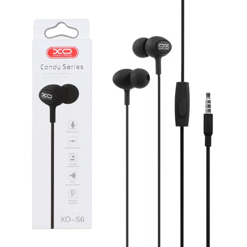 هندزفری باسیم XO مدل XO-S6 - مشکی - تصویر 2