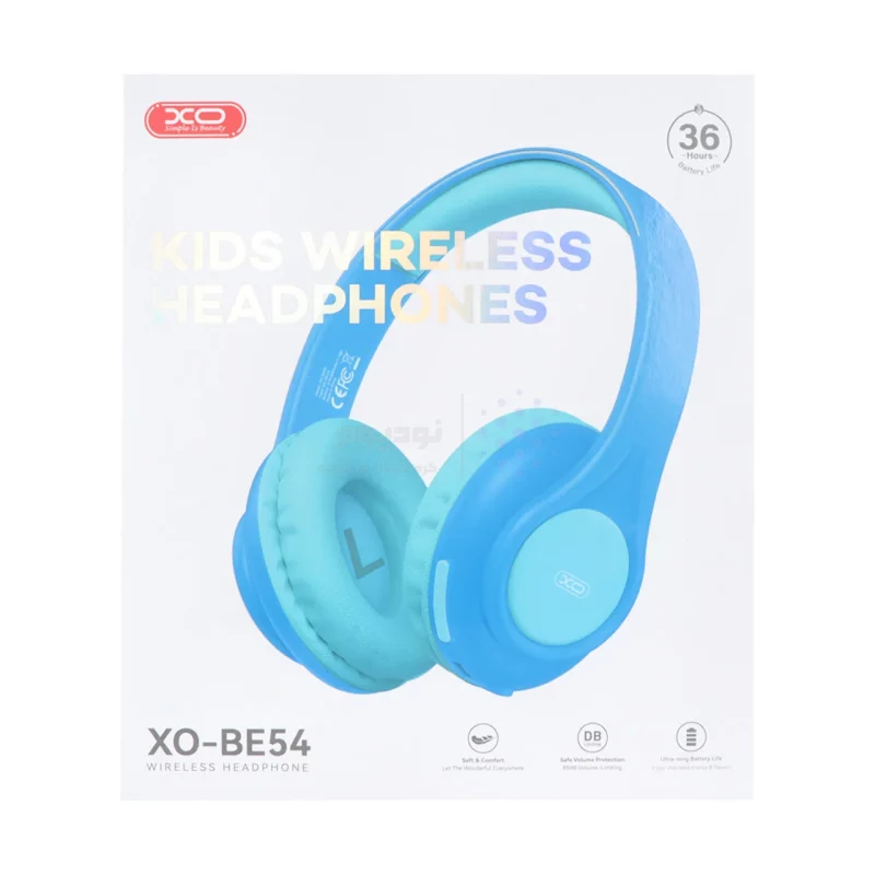 هدفون بی سیم XO مدل XO-BE54 Kids - آبی - تصویر 3