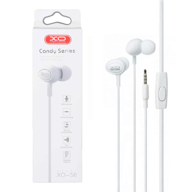 هندزفری باسیم XO مدل XO-S6 - سفید - تصویر 2