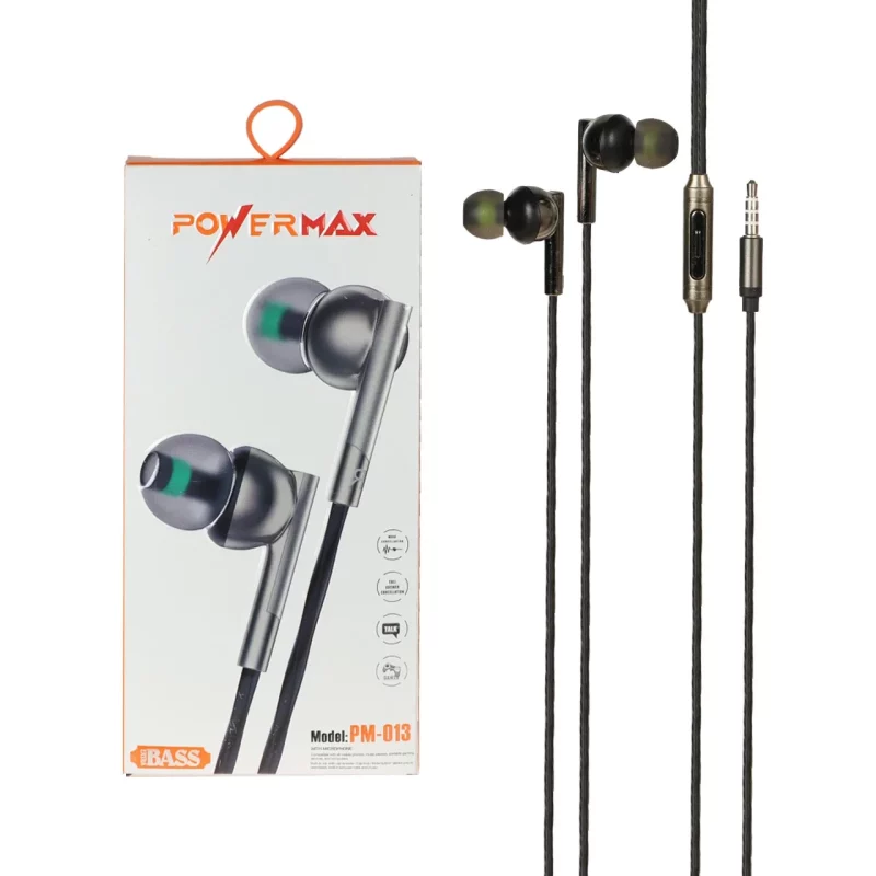 هندزفری باسیم Power Max مدل PM-013 - مشکی - تصویر 2