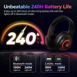 هدفون بی سیم گیمینگ مدل QCY V200 - مشکی (گارانتی یکساله تعویض شرکتی) - تصویر 6