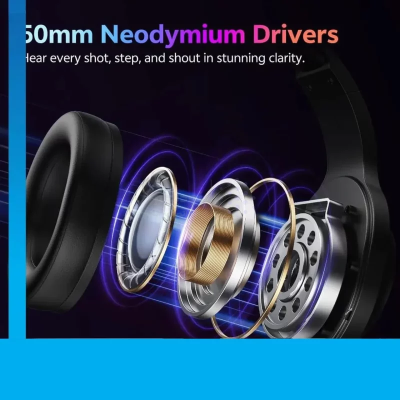 هدفون بی سیم گیمینگ مدل QCY V200 - مشکی (گارانتی یکساله تعویض شرکتی) - تصویر 9
