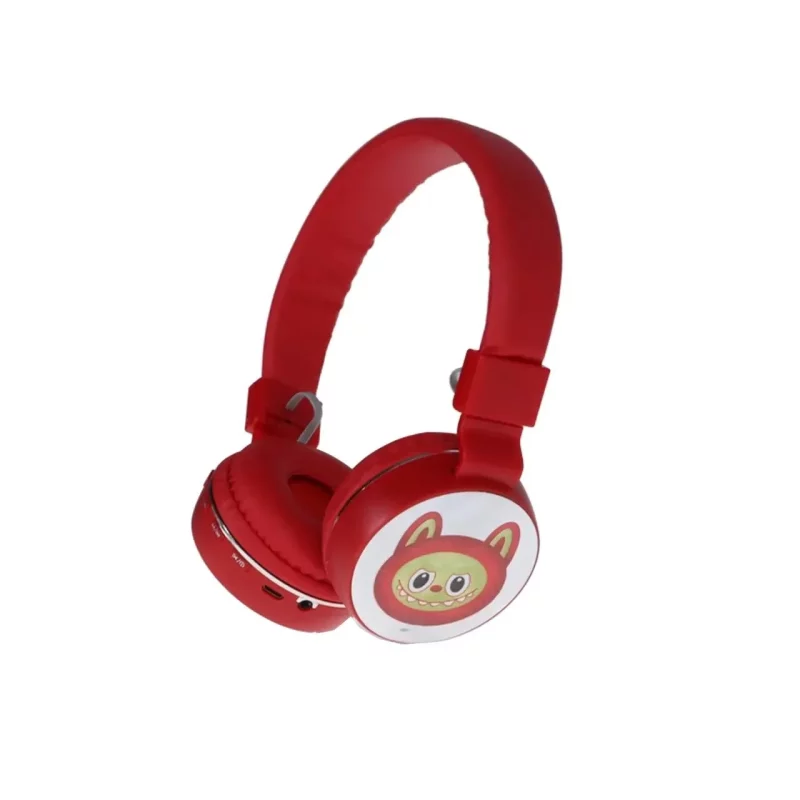 هدفون فانتزی بی سیم Labubu مدل AH-706G - قرمز - تصویر 2