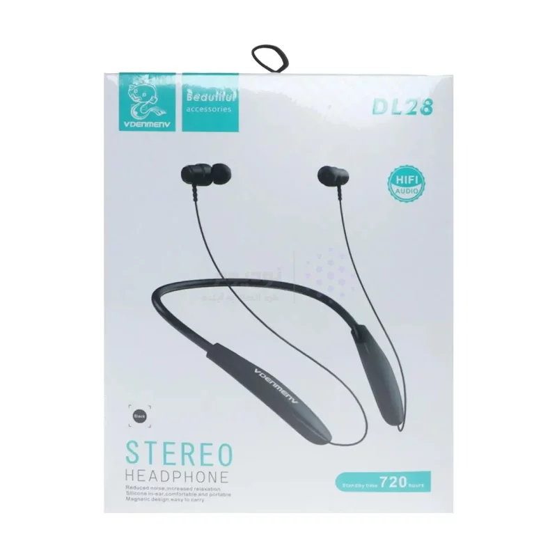 هندزفری گردنی بی سیم Denmen مدل DL28 - مشکی - SMO - تصویر 6