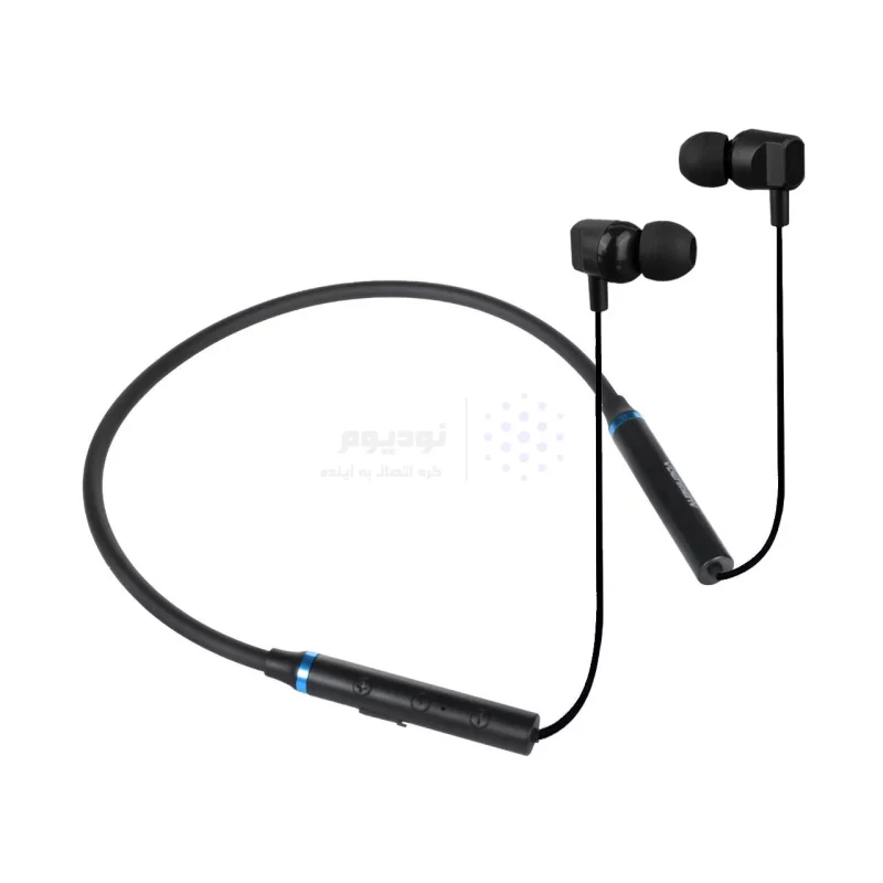 هندزفری گردنی بی سیم Denmen مدل DL19 - مشکی آبی - SMO - تصویر 3