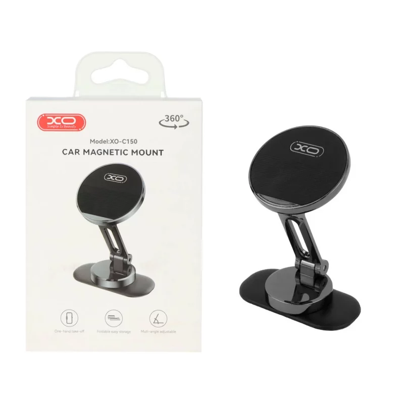 هولدر گوشی موبایل مگنتی پایه دار XO مدل XO-C150 - مشکی - تصویر 2
