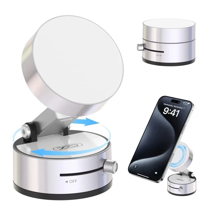 هولدر گوشی موبایل وکیومی مگنتی XO مدل XO-C170 - سفید - تصویر 2