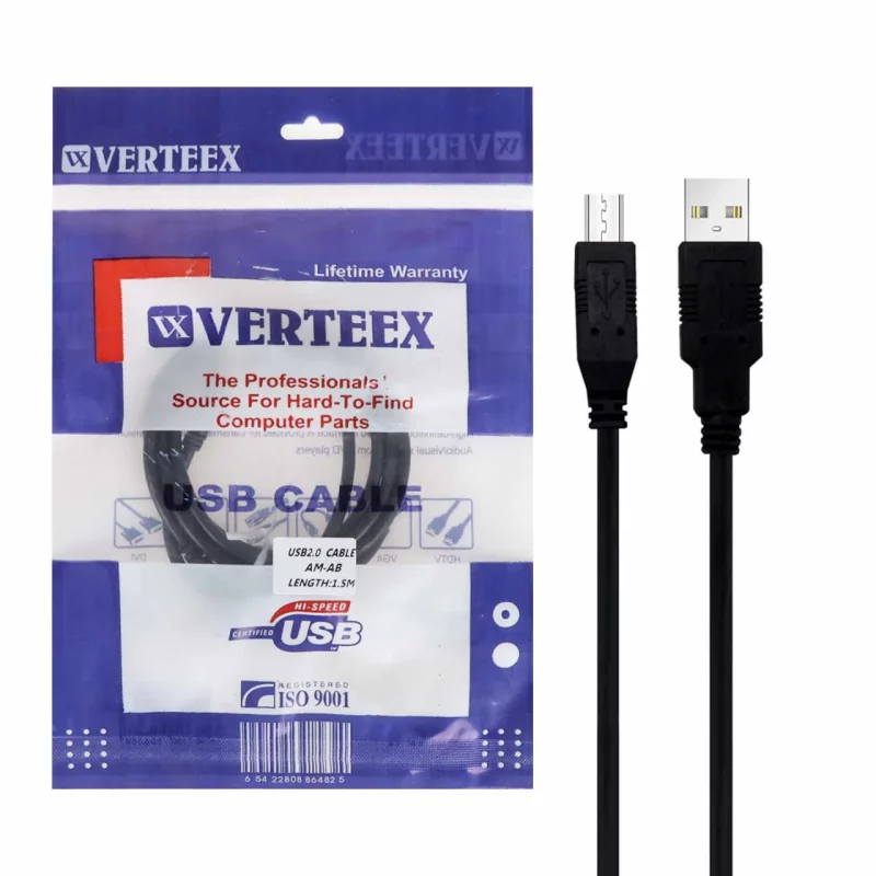 کابل پرینتر 1.5 متری - RYL - Verteex USB2.0 - تصویر 2