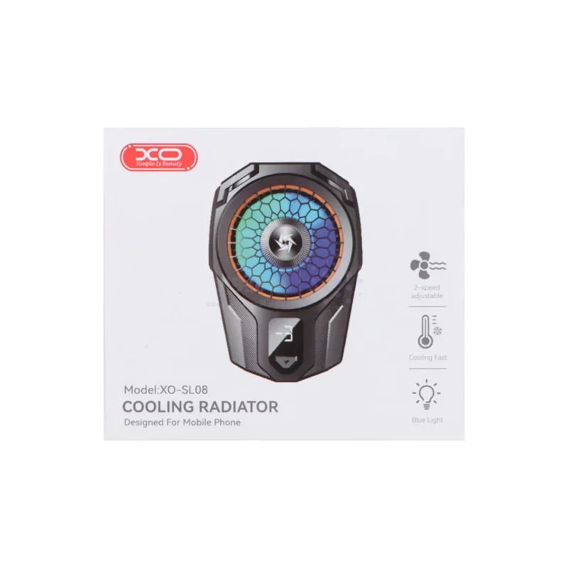 فن خنک کننده گوشی موبایل XO مدل XO-SL08 - مشکی (نورپردازی RGB) - تصویر 7