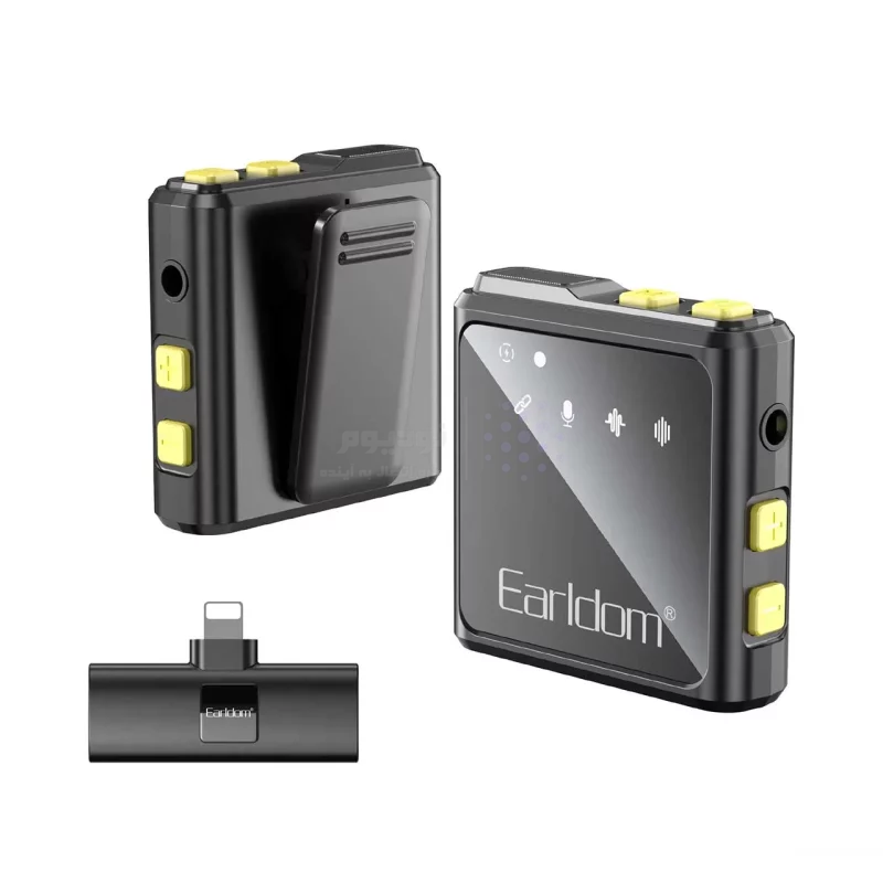 میکروفون بی سیم یقه ای Earldom Lightning مدل ET-MC9L - مشکی - تصویر 3
