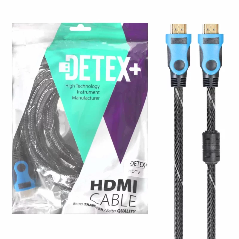 کابل 3 متری DETEX+ HDMI - مشکی - تصویر 2