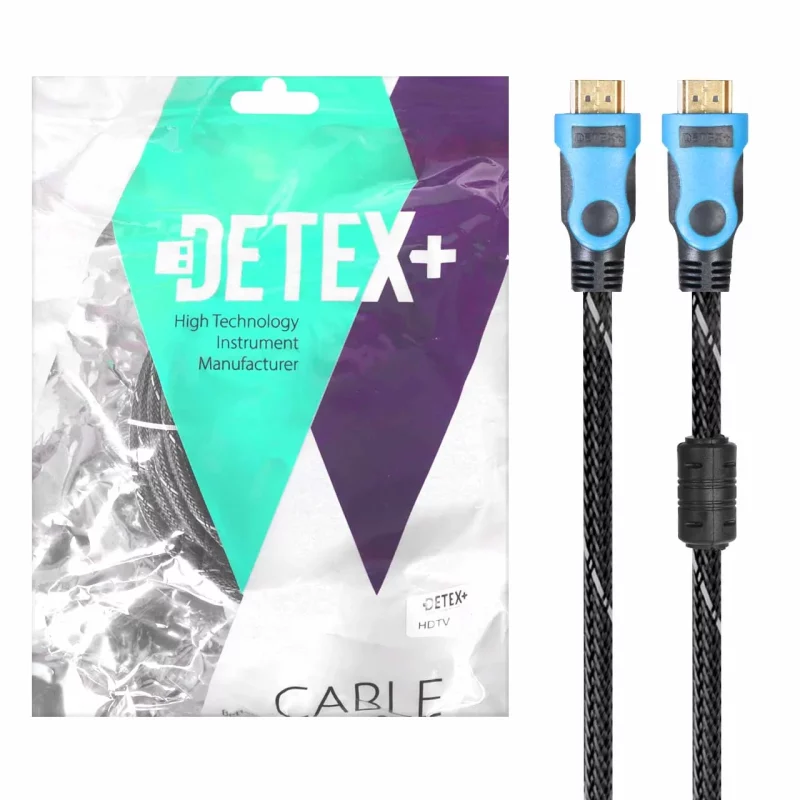 کابل 10 متری DETEX+ HDMI - مشکی - تصویر 2