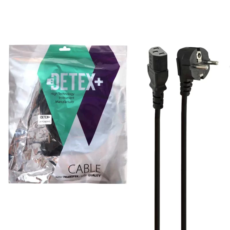 کابل برق کامپیوتری 3 متری +DETEX - مشکی - تصویر 2