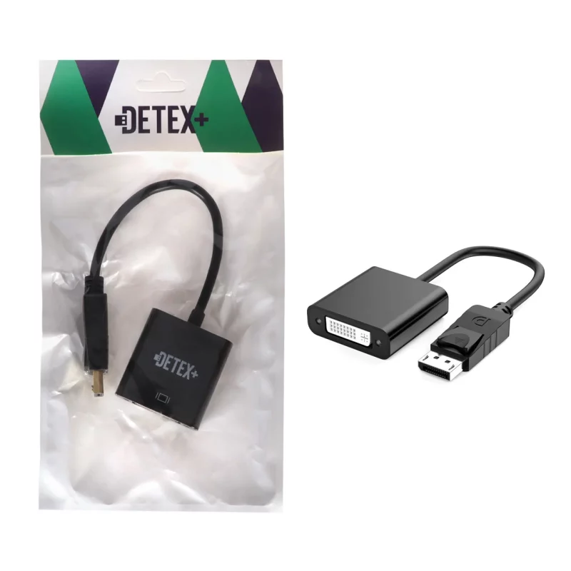 تبدیل DETEX+ DP To DVI - مشکی - تصویر 2