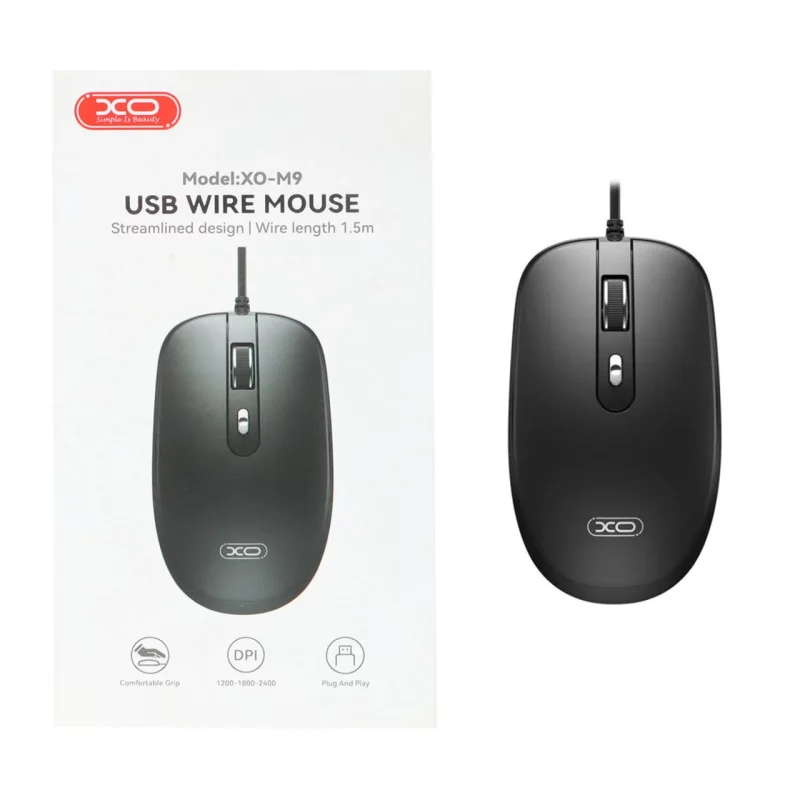 ماوس باسیم XO مدل XO-M9 - مشکی - تصویر 2