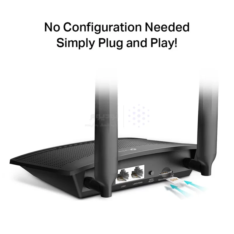مودم روتر 4G LTE بی سیم TP-Link 300Mbps مدل TL-MR100- مشکی (گارانتی 34 ماهه پانا) - تصویر 5