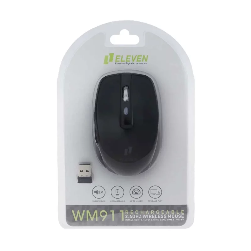 ماوس بی سیم Eleven مدل WM911 - مشکی (گارانتی یکساله شرکتی) - تصویر 2