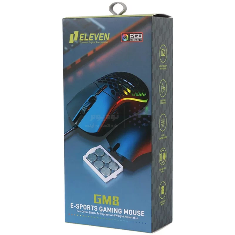 ماوس باسیم گیمینگ Eleven مدل GM8 - مشکی (گارانتی یکساله شرکتی) - تصویر 10