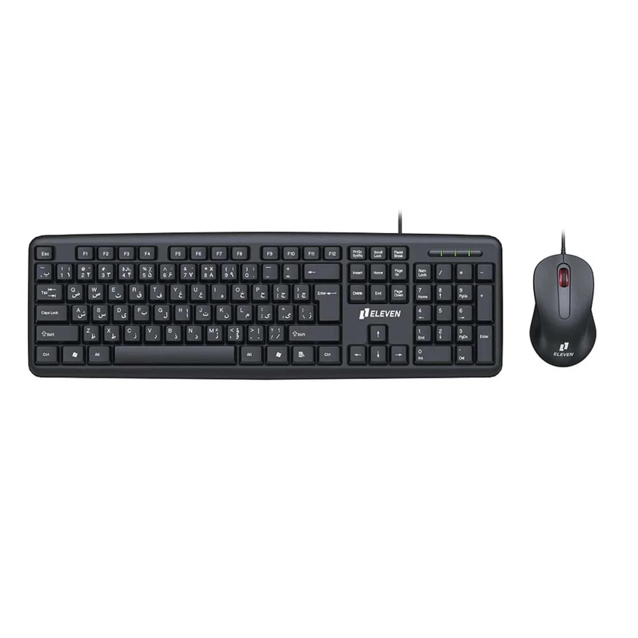 2541-4605134-1 ماوس و کیبورد باسیم Eleven مدل KM400 - مشکی (گارانتی یکساله شرکتی) - تصویر 1