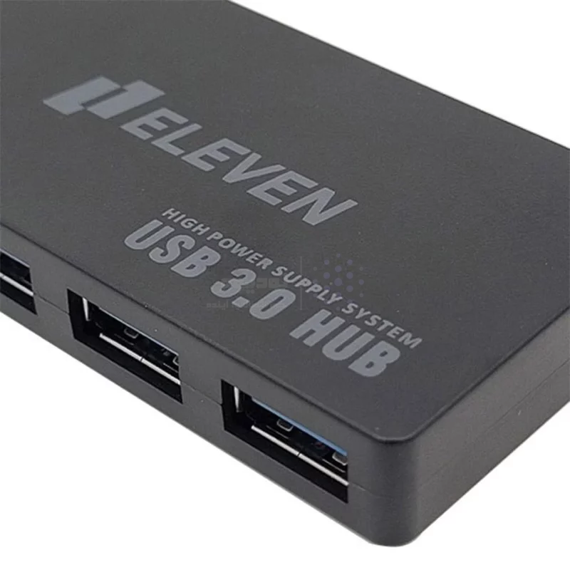 هاب 4 پورت Eleven USB3.0 مدل H301 - مشکی (گارانتی یکساله شرکتی) - تصویر 4