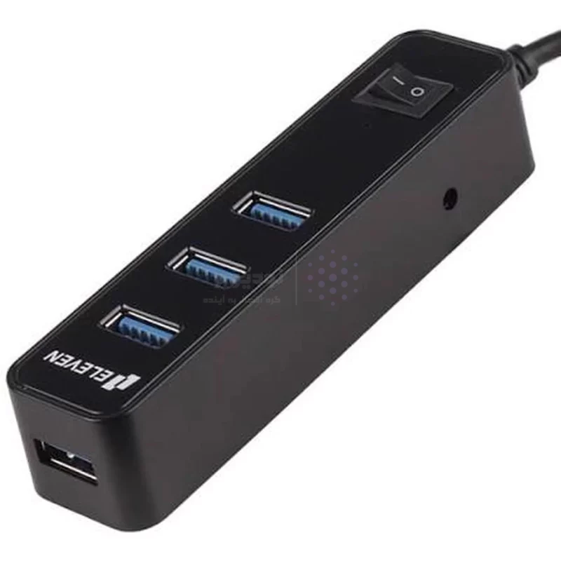 هاب 4 پورت Eleven USB3.0 مدل H302 - مشکی (گارانتی یکساله شرکتی) - تصویر 3