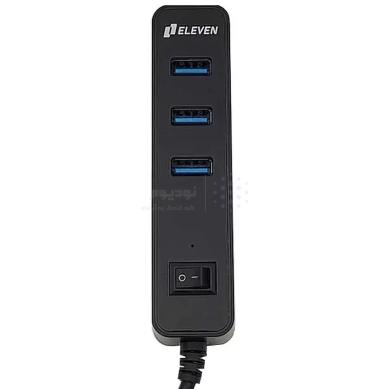 هاب 4 پورت Eleven USB3.0 مدل H302 - مشکی (گارانتی یکساله شرکتی) - تصویر 4