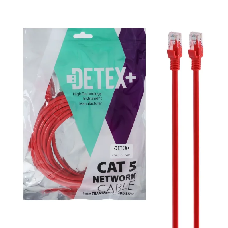 کابل شبکه 5 متری DETEX+ Cat5 - تصویر 2
