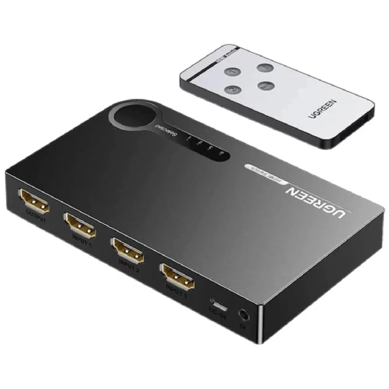 سوئیچ 3 پورت UGREEN HDMI 3D 4K مدل 40234 - مشکی (گارانتی 18 ماهه آسان پیشرو) - تصویر 2