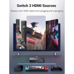 سوئیچ 3 پورت UGREEN HDMI 3D 4K مدل 40234 - مشکی (گارانتی 18 ماهه آسان پیشرو) - تصویر 5
